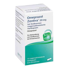 Omeprazol Zentiva 20mg bei Sodbrennen (14 stk) – PZN 10541926 из Германии