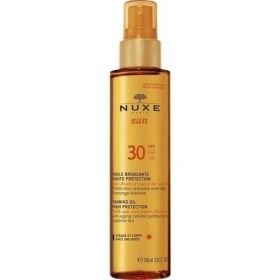 NUXE Sun Huile Bronzante Visage & Corps LSF 30, 150 ML  – PZN 10983015 из Германии