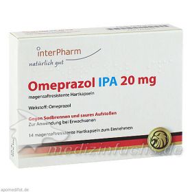 Omeprazol IPA 20mg, 14 ST – PZN 12339821 из Германии