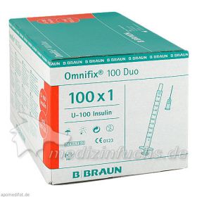 OMNIFIX DUO 100 Insulin Einmalspritzen, 100X1 ML – PZN 1349035 из Германии