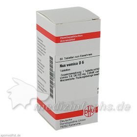 NUX VOMICA D 6, 80 ST – PZN 1780804 из Германии