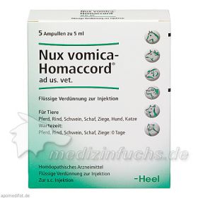 NUX VOMICA HOMACCORD ad us.vet.Ampullen, 5 ST – PZN 2585074 из Германии