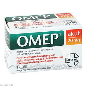 OMEP akut 20 mg magensaftr.Hartkaps., 7 ST – PZN 3276895 из Германии