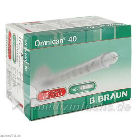 Omnican 40 1.0ml Insulin U-40 0.30x12mm einzelverp, 100X1 ST – PZN 465124 из Германии