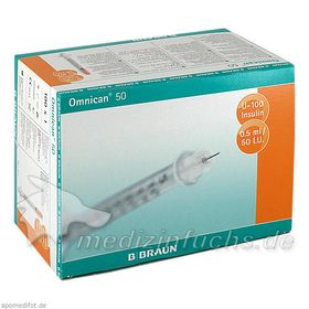 Omnican 50 0.5ml Insulin U-100 0.30x12mm einzelver, 100X1 ST – PZN 465650 из Германии