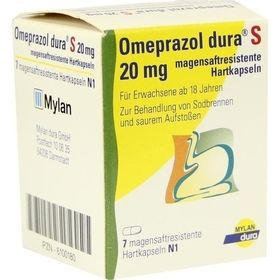 Omeprazol dura S 20mg, 7 ST – PZN 6100180 из Германии