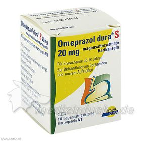 Omeprazol dura S 20mg, 14 ST – PZN 6100197 из Германии
