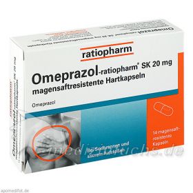 Omeprazol-ratiopharm SK 20mg magensaftres.Hartkap., 14 ST – PZN 6113366 из Германии