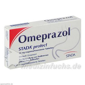 Omeprazol STADA protect 20mg magensaftres. Tabl., 7 ST – PZN 6562325 из Германии