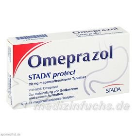 Omeprazol STADA protect 20mg magensaftres. Tabl., 14 ST – PZN 6562331 из Германии