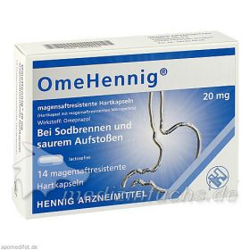 OmeHennig 20mg magensaftresistente Hartkapseln, 14 ST – PZN 6566694 из Германии