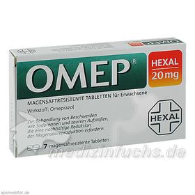 Omep HEXAL 20mg magensaftresistente Tabletten, 7 ST – PZN 6817771 из Германии