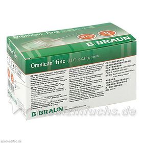 OMNICAN fine Pen-Kanüle G31 0.25X8mm, 100 ST – PZN 7028639 из Германии