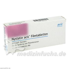 Nystatin acis Fimtabletten, 20 ST – PZN 7371219 из Германии