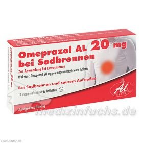 Omeprazol AL 20MG bei Sodbrennen, 14 ST – PZN 7569157 из Германии