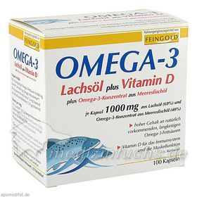 Omega-3 Lachsöl plus Vitamin D plus Omega-3-Konzen, 100 ST – PZN 9069795 из Германии