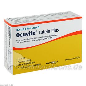 Ocuvite Lutein Plus, 60 ST – PZN 9526614 из Германии