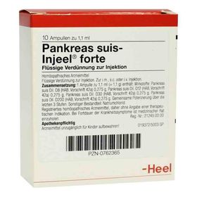 Pankreas Suis Injeel forte Ampullen (10 stk) – PZN 762365 из Германии