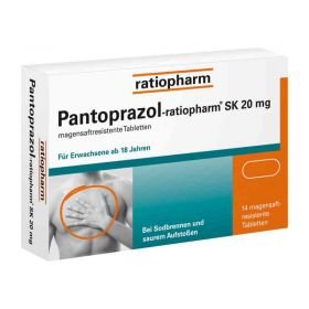 Pantoprazol-ratiopharm SK 20mg (14 stk) – PZN 5520856 из Германии