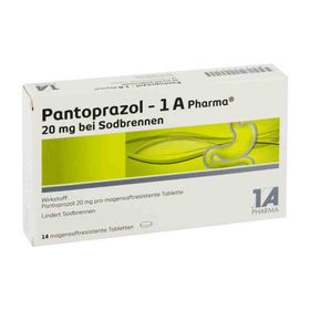 Pantoprazol-1A Pharma 20mg bei Sodbrennen (14 stk) – PZN 6486311 из Германии