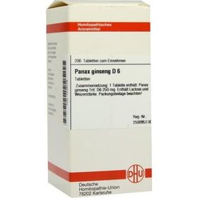 Panax Ginseng D 6 Tabletten (200 stk) – PZN 7249079 из Германии