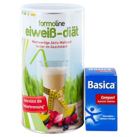 Paket Formoline Eiweiss-Diät Pulver (480 g) + Basica compact Tab (1 Pck) – PZN 8130253 из Германии
