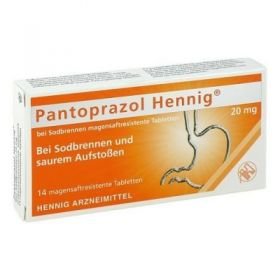 Pantoprazol Hennig bei Sodbrennen 20mg (14 stk) – PZN 8439988 из Германии