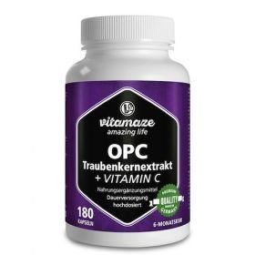 OPC Traubenkernextrakt + Vitamin C Vitamaze, 180 ST – PZN 12580586 из Германии
