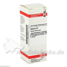 OPIUM D 6, 20 ML – PZN 2619212 из Германии