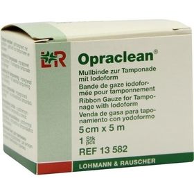 Opraclean Mullbinde z.Tamponade m.Jodoform 5cmx5m, 1 ST – PZN 4436929 из Германии