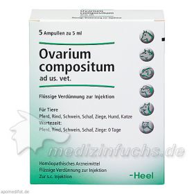OVARIUM COMPOSITUM ad us.vet.Ampullen, 5X5 ML – PZN 4826984 из Германии