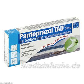 Pantoprazol TAD 20mg bei Sodbrennen, 7 ST – PZN 5522677 из Германии