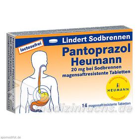 Pantoprazol Heumann 20mg bei Sodbrennen msr. Tabl., 14 ST – PZN 6429141 из Германии