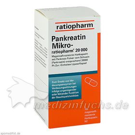 Pankreatin Mikro-ratiopharm 20000, 100 ST – PZN 7097586 из Германии