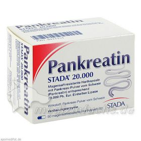 Pankreatin STADA 20.000, 50 ST – PZN 8411151 из Германии