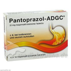 Pantoprazol-ADGC 20mg, 14 ST – PZN 8998392 из Германии