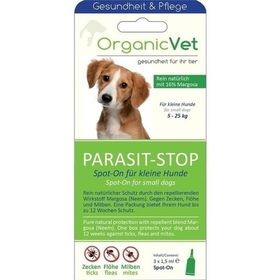 OrganicVet PARASIT-STOP Spot-On für kleine Hunde, 3X1.5 ML – PZN 9634226 из Германии