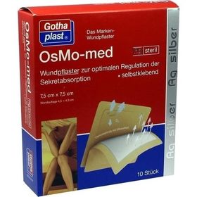 OsMo-med Ag Wundpflaster steril 7.5cmx7.5cm, 10 ST – PZN 9668834 из Германии