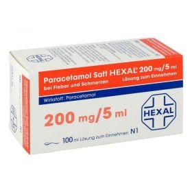 Paracetamol Saft HEXAL 200mg/5ml bei Fieber und Schmerzen (100 ml) – PZN 7500438 из Германии