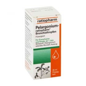 Pelargonium-ratiopharm Bronchialtropfen (20 ml) – PZN 10086876 из Германии