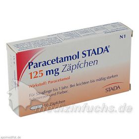 Paracetamol STADA 125mg Zäpfchen, 10 ST – PZN 3798429 из Германии