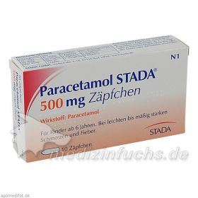 Paracetamol STADA 500mg Zäpfchen, 10 ST – PZN 3798441 из Германии