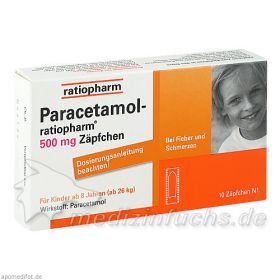 Paracetamol-ratiopharm 500mg Zäpfchen, 10 ST – PZN 3953605 из Германии