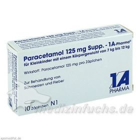 Paracetamol 125mg Supp. - 1 A-Pharma, 10 ST – PZN 4478135 из Германии