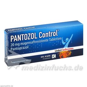 Pantozol Control 20mg, 7 ST – PZN 5124422 из Германии