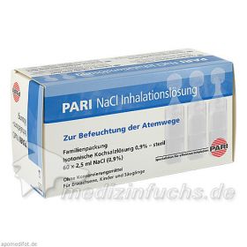 PARI NaCl Inhalationslösung Amp, 60X2.5 ML – PZN 607423 из Германии