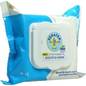Penaten Parfümfre.Reinigungstücher Gesicht & Hände, 25 ST – PZN 6555058 из Германии