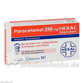 Paracetamol 250 Hexal Zaepfchen, 10 ST – PZN 7524686 из Германии