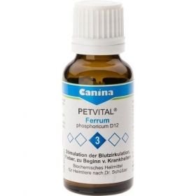 PETVITAL 3 Ferrum phosphoricum D12 Globuli vet., 15 G – PZN 9533583 из Германии