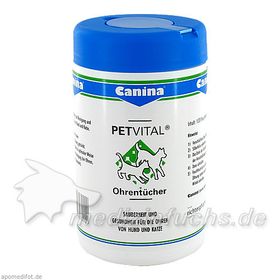 PETVITAL Feuchttücher für Ohren, 120 ST – PZN 969675 из Германии